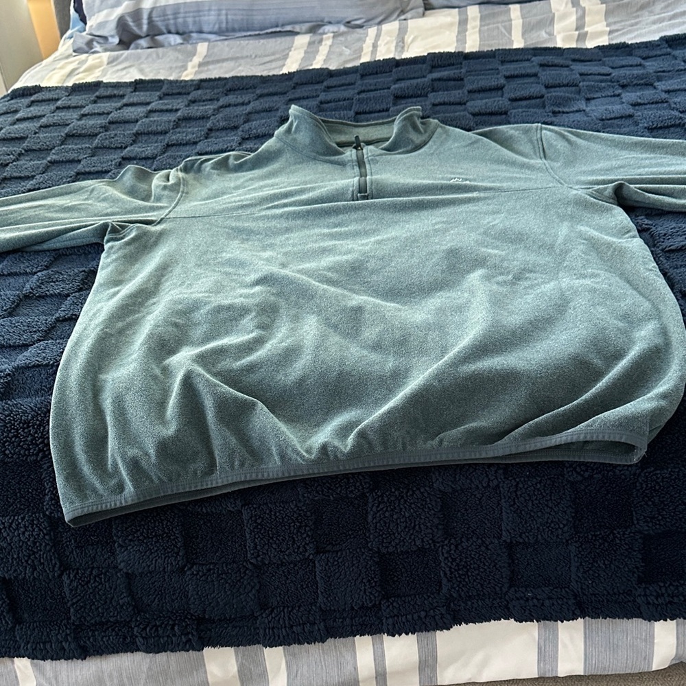 Men's Blue Quarter-Zip Sweater - Picture 5 of 7